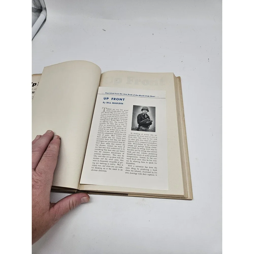 Up Front By Bill Mauldin, 1945, 1st Edition, Illustrated
